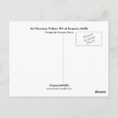 Art Nouveau Pattern #4 op Emporio Moffa Briefkaart (Achterkant)