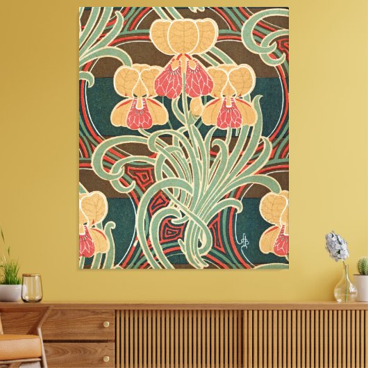 Art Nouveau Pattern #4 op Emporio Moffa Canvas Afdruk (Insitu (Woonkamer))