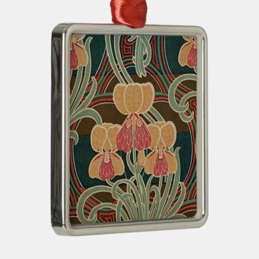 Art Nouveau Pattern #4 op Emporio Moffa Metalen Ornament (Rechts)