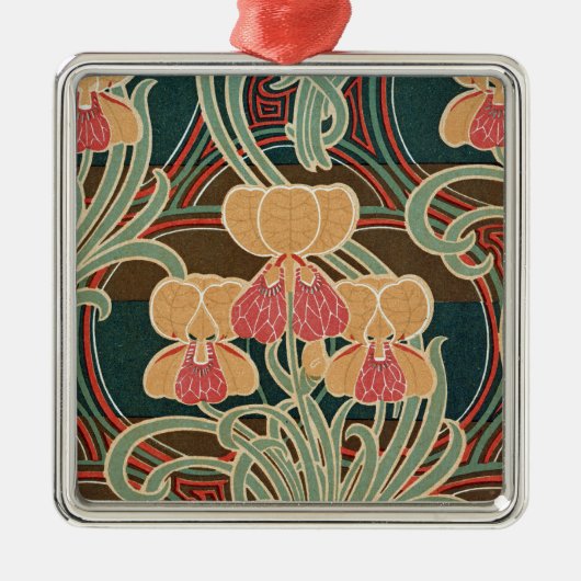 Art Nouveau Pattern #4 op Emporio Moffa Metalen Ornament (Voorkant)