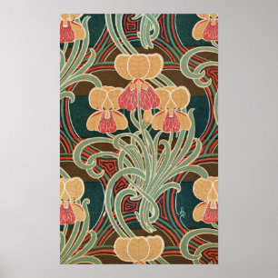 Art Nouveau Pattern #4 op Emporio Moffa Poster