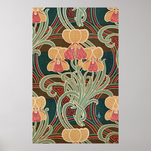 Art Nouveau Pattern #4 op Emporio Moffa Poster (Voorkant)