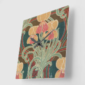 Art Nouveau Pattern #4 op Emporio Moffa Vierkante Klok (Hoek)