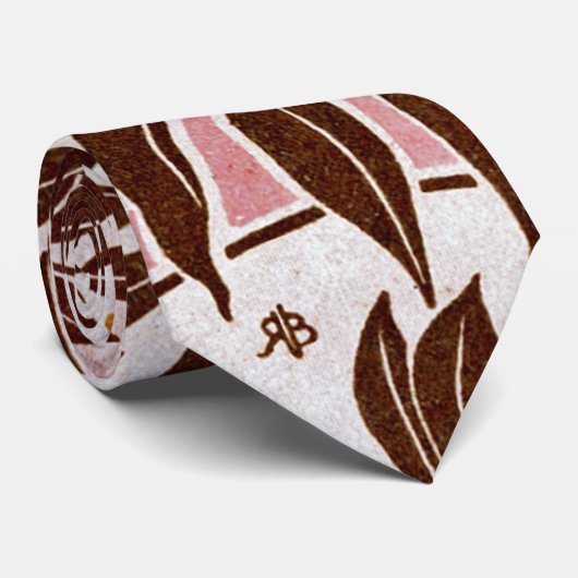 Art Nouveau Pattern #5 in Emporio Moffa Stropdas (Opgerold)