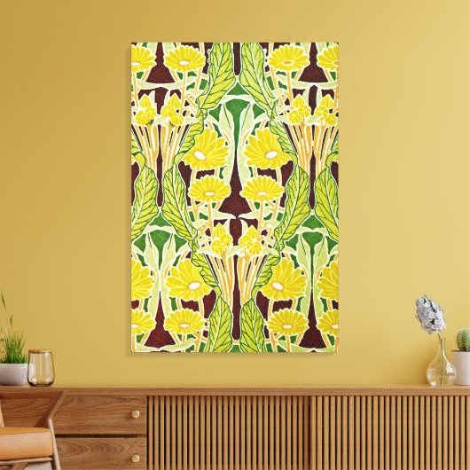 Art Nouveau Pattern #7 in Emporio Moffa Canvas Afdruk (Insitu (Woonkamer))