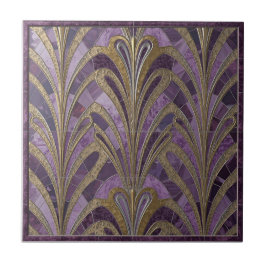 Art Nouveau Pattern Ceramic Tile Tegeltje