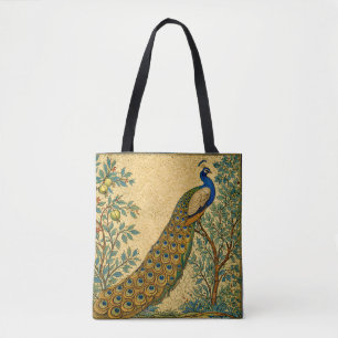 Art Nouveau Pauw Botanische Illustratie Tote Bag