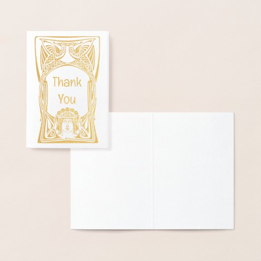 Art Nouveau Pauw dame Folie Kaarten (Display)