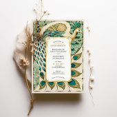 Art Nouveau Pauw Huwelijk Kaart