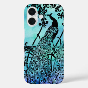 Art Nouveau Pauw Illustratie Antiek iPhone 16 Hoesje