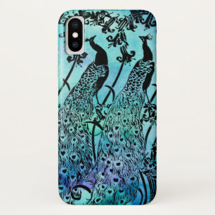 Art Nouveau Pauw Illustratie Antiek iPhone X Hoesje