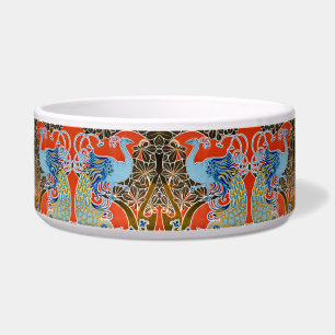 Art Nouveau Pauw Illustratie Elegant Vintage Voerbakje
