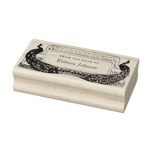 Art Nouveau Pauw Label of Briefpapier Rubberstempel (Stempel)