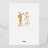 Art Nouveau Pauw uit vervlogen tijden Folie Uitnodiging (Achterkant)