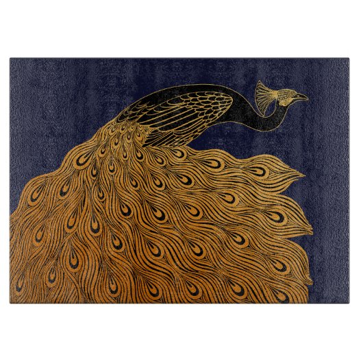 Art Nouveau Pauw Will Bradley Snijplank (Voorkant)