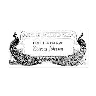 Art Nouveau Pauwlabel of Briefpapier Rubberstempel