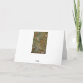 Art nouveau peace ock en flower jacquard kaart (Achterkant)