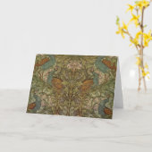 Art nouveau peace ock en flower jacquard kaart (Gele Bloem)
