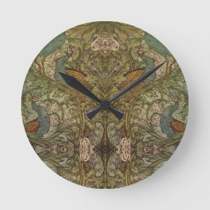 Art nouveau peace ock en flower jacquard ronde klok