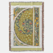 Art nouveau peace ock grapevines verneuil deken (Voorkant Verticaal)