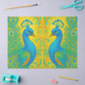 Art Nouveau Peacock 18 lb Decoupage Tissuepapier (Craft)