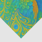 Art Nouveau Peacock 18 lb Decoupage Tissuepapier (Detail)