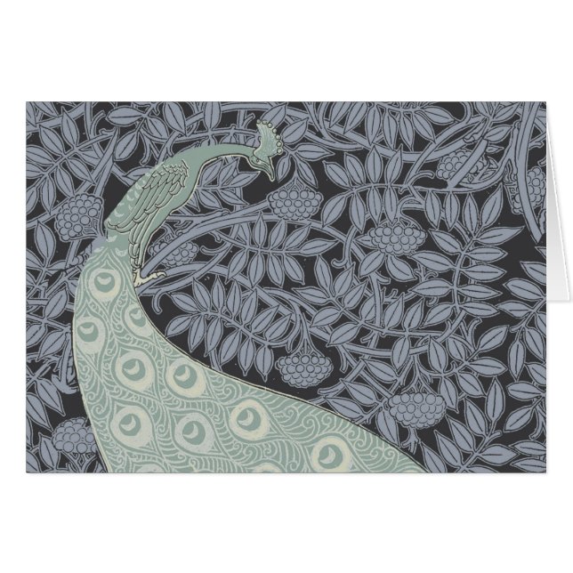 Art Nouveau Peacock Classic  Bird (Voorkant Horizontaal)