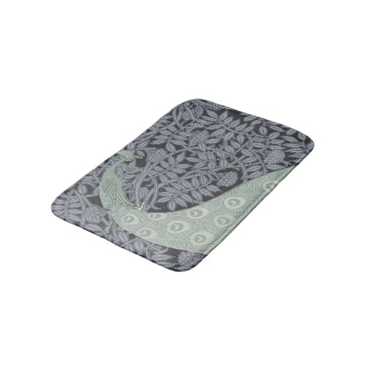 Art Nouveau Peacock Classic  Bird Badmat (Gekanteld)