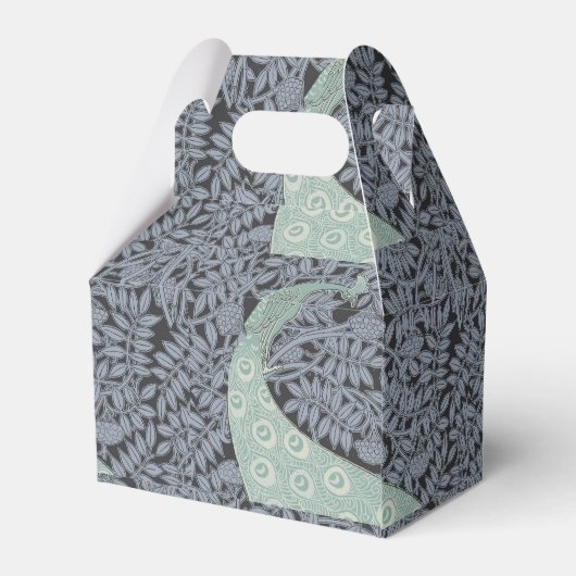 Art Nouveau Peacock Classic  Bird Bedankdoosjes (Achterkant)