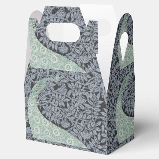 Art Nouveau Peacock Classic  Bird Bedankdoosjes (Geopend)