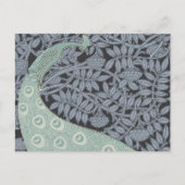 Art Nouveau Peacock Classic  Bird Briefkaart (Voorkant)