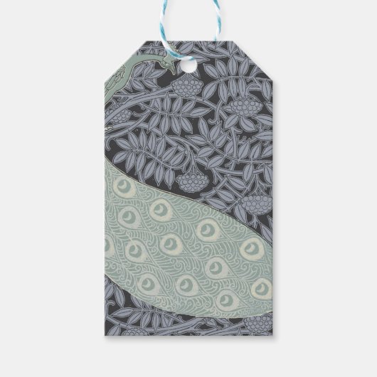 Art Nouveau Peacock Classic Bird Cadeaulabel (Voorkant)