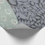 Art Nouveau Peacock Classic  Bird Cadeaupapier (Hoek)