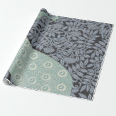 Art Nouveau Peacock Classic  Bird Cadeaupapier (Uitgerold)