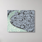 Art Nouveau Peacock Classic  Bird Canvas Afdruk (Voorkant)