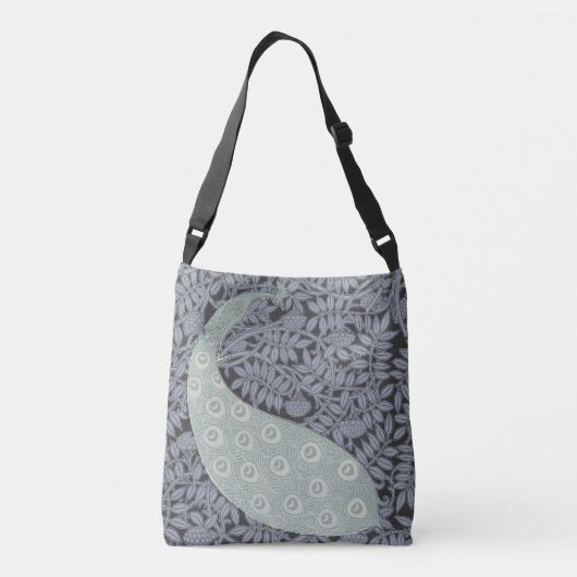 Art Nouveau Peacock Classic Bird Crossbody Tas (Achterkant)