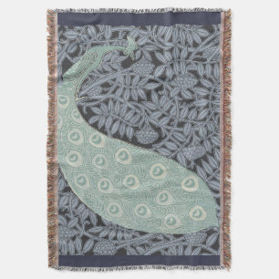 Art Nouveau Peacock Classic  Bird Deken