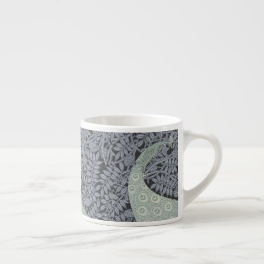 Art Nouveau Peacock Classic  Bird Espresso Kop (Rechts)