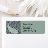 Art Nouveau Peacock Classic Bird Etiket (Insitu)