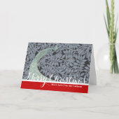 Art Nouveau Peacock Classic Bird Feestdagen Kaart (Voorkant)