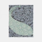 Art Nouveau Peacock Classic  Bird Fleece Deken (Voorkant)