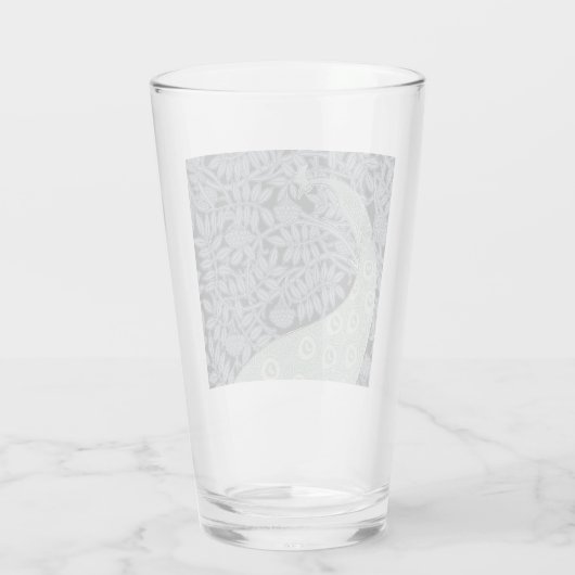 Art Nouveau Peacock Classic  Bird Glas (Achterkant)