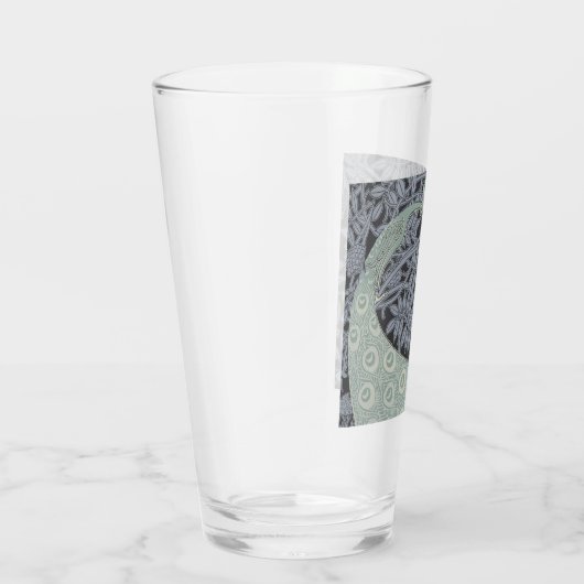 Art Nouveau Peacock Classic  Bird Glas (Rechts)