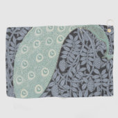 Art Nouveau Peacock Classic  Bird Golfhanddoek (Horizontaal)
