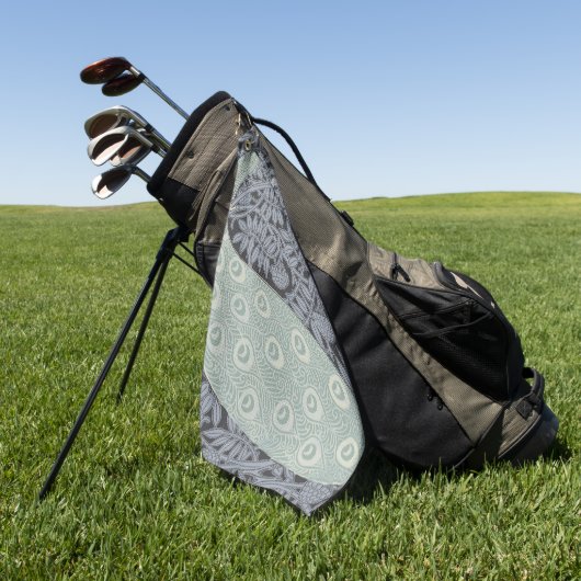 Art Nouveau Peacock Classic  Bird Golfhanddoek (Groen)