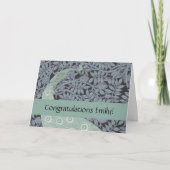 Art Nouveau Peacock Classic  Bird Kaart (Voorkant)