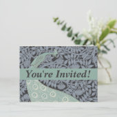 Art Nouveau Peacock Classic  Bird Kaart (Staand voorkant)