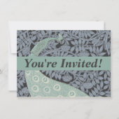 Art Nouveau Peacock Classic  Bird Kaart (Voorkant)