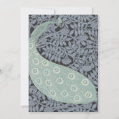 Art Nouveau Peacock Classic  Bird Kaart (Achterkant)