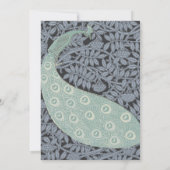 Art Nouveau Peacock Classic  Bird Kaart (Achterkant)